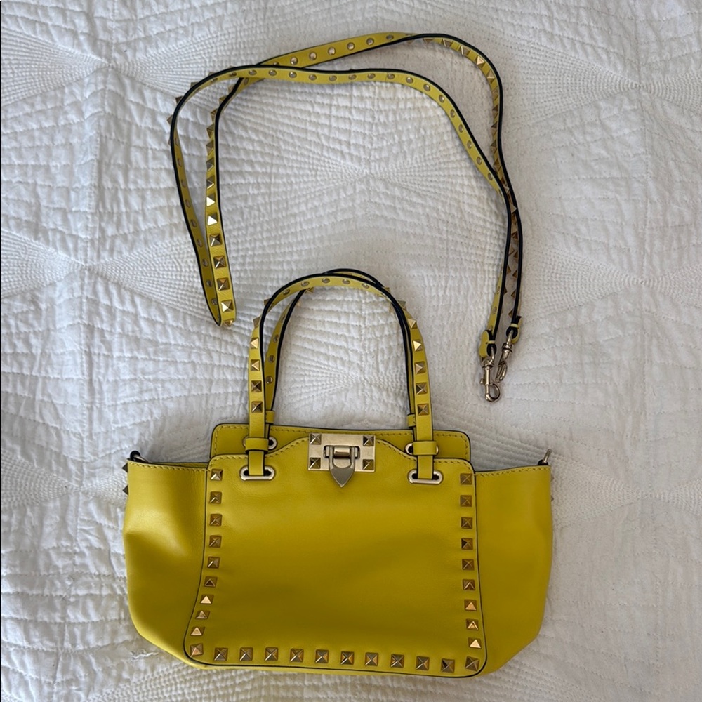 Valentino Yellow Studded Women's Bag